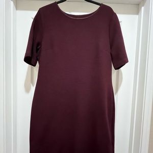 Mario Serrano - Burgandy Short Sleeve Dress Large